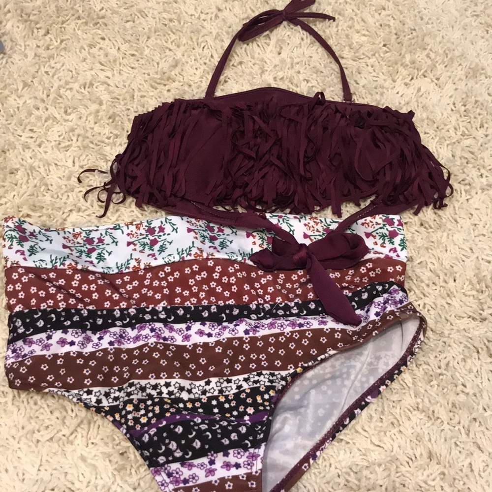 High Wasted Fringe Bikini